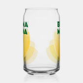 Gepersonaliseerde Gele Tulp Bloemen Drinkware voor Blikvorm Glas (Links)