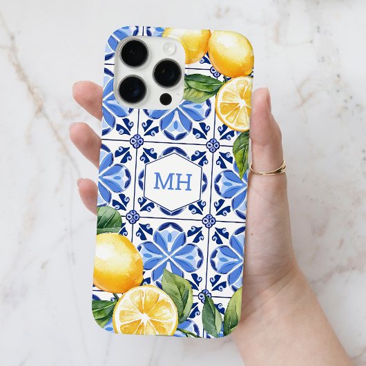Gepersonaliseerde Gele Waterverf Citrus Citrusvruc Case-Mate iPhone Case