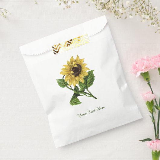 Gepersonaliseerde  gele zonnebloem bedankzakje (Gezegeld)