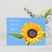 Gepersonaliseerde gele zonnebloem Kaart aangepaste (Staand voorkant)