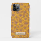 Gepersonaliseerde Gele Zonnebloem Patroon iPhone C Case-Mate iPhone Case (Achterkant)