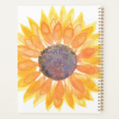 Gepersonaliseerde Gele Zonnebloem Planner (Achterkant)