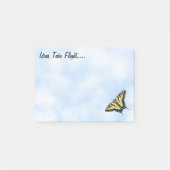 Gepersonaliseerde Gele Zwallowstaartvlinder Blauwe Post-it® Notes (Voorkant)
