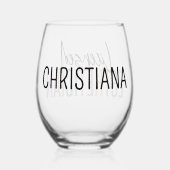 Gepersonaliseerde Gelicentieerde Estheticus Cosmet Wijnglas Zonder Voet (Achterkant)