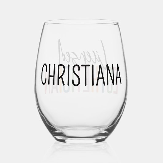 Gepersonaliseerde Gelicentieerde Estheticus Cosmet Wijnglas Zonder Voet (Achterkant)