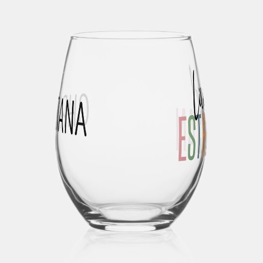 Gepersonaliseerde Gelicentieerde Estheticus Cosmet Wijnglas Zonder Voet (Rechts)