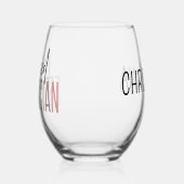 Gepersonaliseerde Gelicentieerde Estheticus Cosmet Wijnglas Zonder Voet (Links)