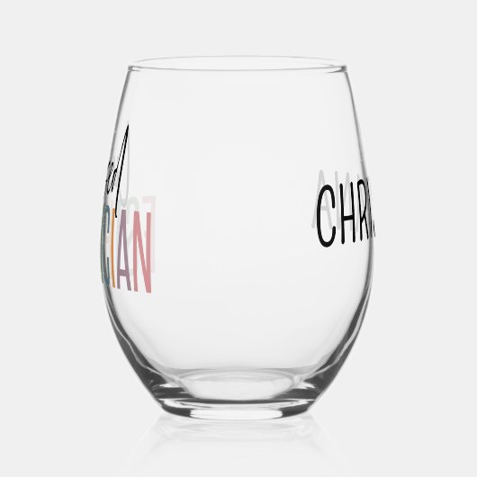 Gepersonaliseerde Gelicentieerde Estheticus Cosmet Wijnglas Zonder Voet (Links)