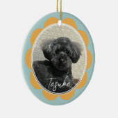 Gepersonaliseerde geliefde Bont Baby Bloem Keramisch Ornament (Rechts)