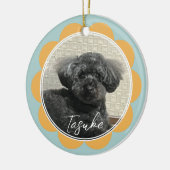 Gepersonaliseerde geliefde Bont Baby Bloem Keramisch Ornament (Links)