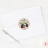 Gepersonaliseerde geliefde Bont Baby Paw Ronde Sticker (Envelop)