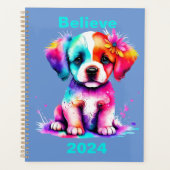 Gepersonaliseerde "Geloof" 2024 Planner, Puppy Planner (Voorkant)