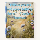 Gepersonaliseerde geloven dat je kunt Inspirerend Notitieboek (Voorkant)