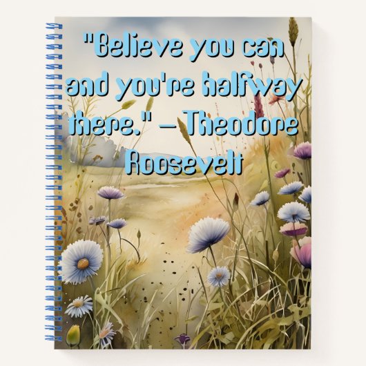 Gepersonaliseerde geloven dat je kunt Inspirerend Notitieboek (Voorkant)