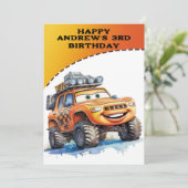 Gepersonaliseerde Gelukkige 3e Verjaardagskaart Bedankkaart (Staand voorkant)