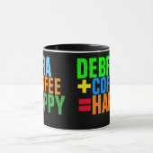 gepersonaliseerde gelukkige koffieformule mok (Midden)