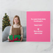 Gepersonaliseerde Gelukkige Paashaas Kleindochter Kaart (Binnen)