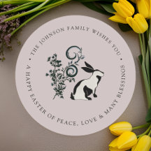 Gepersonaliseerde Gelukkige Pasen Moderne Konijn