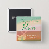 Gepersonaliseerde gelukkige Pasen Sommige Bunny ho Vierkante Button 5,1 Cm (Voorkant /achterkant)