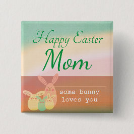 Gepersonaliseerde gelukkige Pasen Sommige Bunny ho Vierkante Button 5,1 Cm