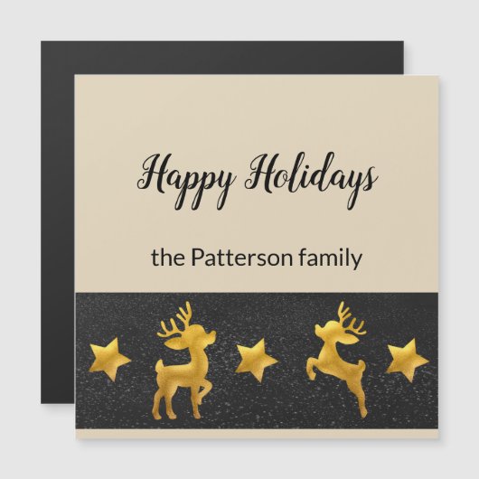 Gepersonaliseerde Gelukkige Vakantie met Gouden Re (Voorkant / Achterkant)