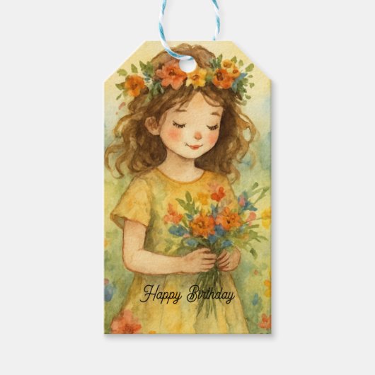 Gepersonaliseerde Gelukkige Verjaardag Alice in Wo Cadeaulabel (Voorkant)