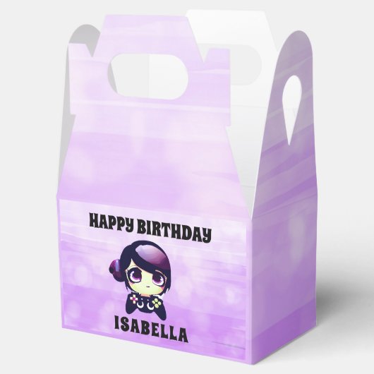 Gepersonaliseerde Gelukkige Verjaardag Anime Gamer Bedankdoosjes (Geopend)