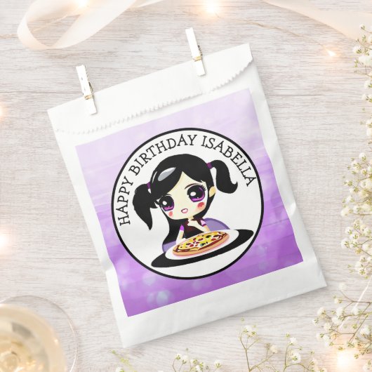 Gepersonaliseerde Gelukkige Verjaardag Anime Meisj Bedankzakje (Geknipt)