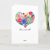 Gepersonaliseerde Gelukkige Verjaardag Bloemkrans Kaart (Achterkant)