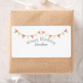 Gepersonaliseerde gelukkige verjaardag bunting cad etiket (Insitu)