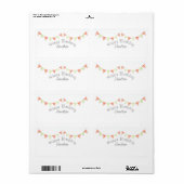 Gepersonaliseerde gelukkige verjaardag bunting cad etiket (Full Sheet)