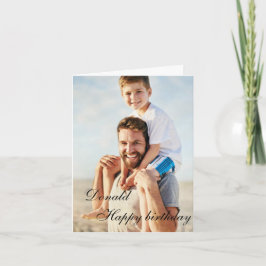 Gepersonaliseerde Gelukkige Verjaardag Foto Kleurr Kaart