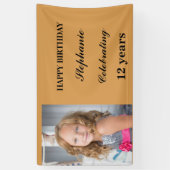 Gepersonaliseerde Gelukkige Verjaardag Foto Leefti Spandoek (Verticaal)