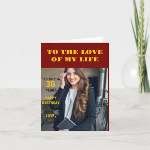 Gepersonaliseerde Gelukkige Verjaardag Foto Liefde Kaart