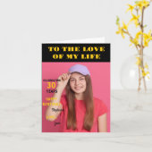 Gepersonaliseerde Gelukkige Verjaardag Foto Liefde Kaart (Gele Bloem)