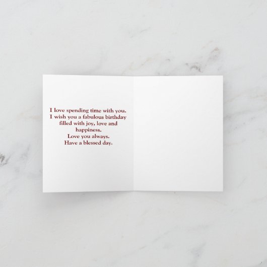 Gepersonaliseerde Gelukkige Verjaardag Foto Liefde Kaart (Binnen)