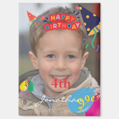 Gepersonaliseerde Gelukkige Verjaardag Foto Rechth Magneet (Voorkant)