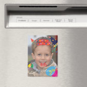 Gepersonaliseerde Gelukkige Verjaardag Foto Rechth Magneet (Insitu (Vaatwasser))