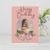 Gepersonaliseerde gelukkige verjaardag kaart (Staand voorkant)