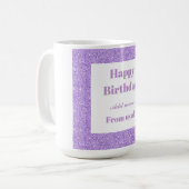 Gepersonaliseerde gelukkige verjaardag van ons all koffiemok (Voorkant links)