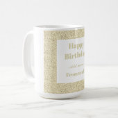 Gepersonaliseerde gelukkige verjaardag van ons all koffiemok (Voorkant links)