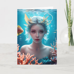 Gepersonaliseerde Gelukkige Verjaardag Zeemeermin Kaart