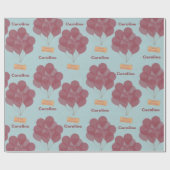 Gepersonaliseerde gelukkige verjaardagsballonnen cadeaupapier (Vlak)