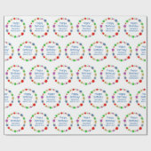 Gepersonaliseerde Gelukkige Verjaardagsnaam Kleurr Cadeaupapier (Vlak)