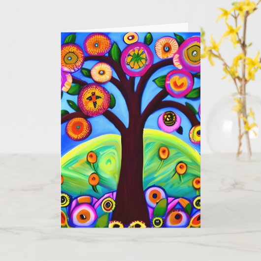 Gepersonaliseerde Gelukkige Verjaardagszus Kaart (Gele Bloem)