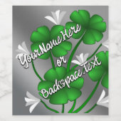 Gepersonaliseerde Geluksflesetiketten St Patrick's Wijn Etiket (Enkel label)
