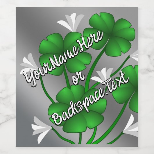 Gepersonaliseerde Geluksflesetiketten St Patrick's Wijn Etiket (Enkel label)