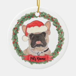 Gepersonaliseerde gemaskerde Franse Bulldog Keramisch Ornament