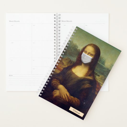 Gepersonaliseerde gemaskerde Mona Lisa Student Planner (Display)