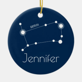 Gepersonaliseerde Gemini Constellation Ornament